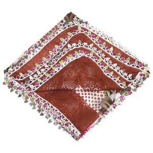 Tulbent Scarf Handmade Crochet Detailing NWOT